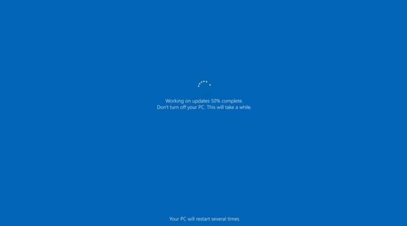 Fake Windows Update Screen